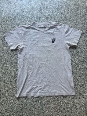 Off-White Men’s Gray Short Sleeve Logo Tee